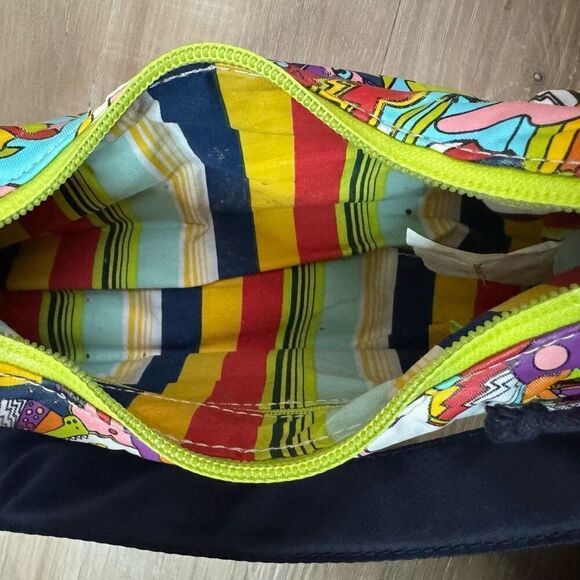 Paul Frank Hobo Shoulder Bag Colorful Doodle Print Artsy Cutesy Retro Y2K Style - Picture 4 of 7